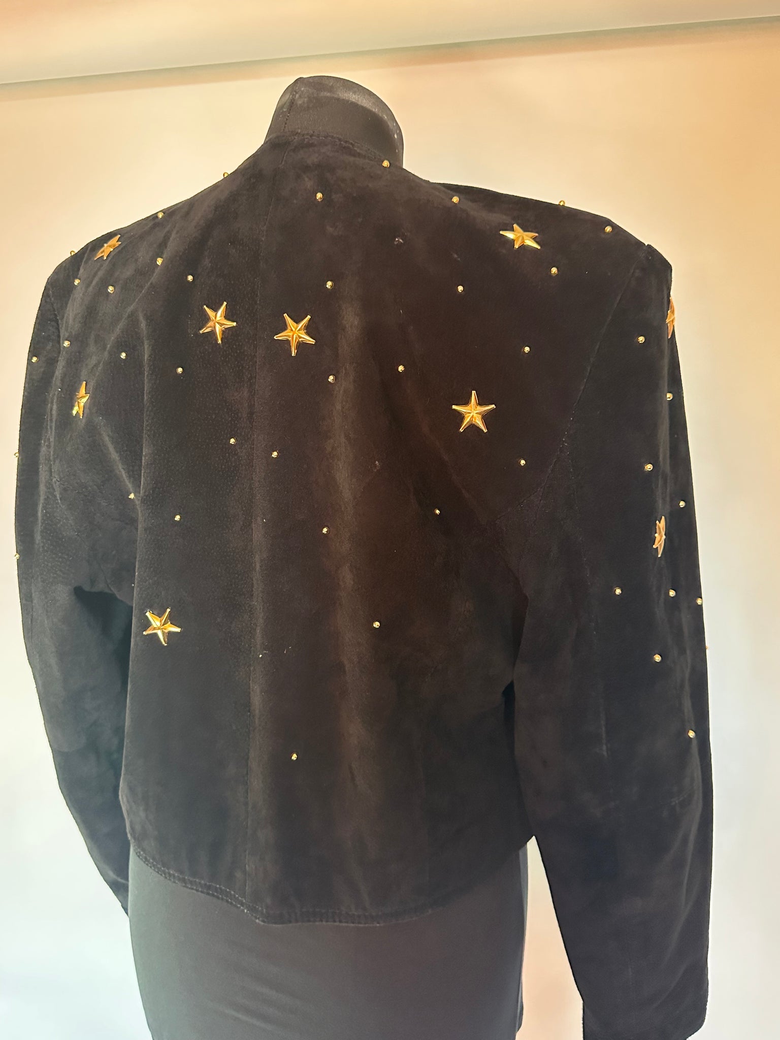 Vintage suede star studded jacket