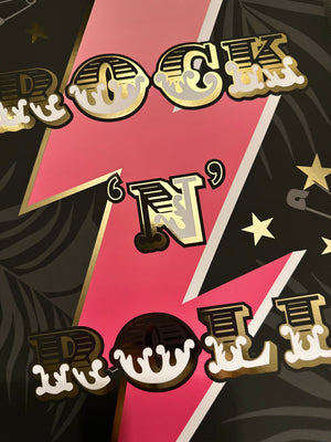LIMITED EDITION Rock n Roll Art print.
