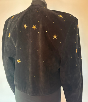 Vintage suede star studded jacket