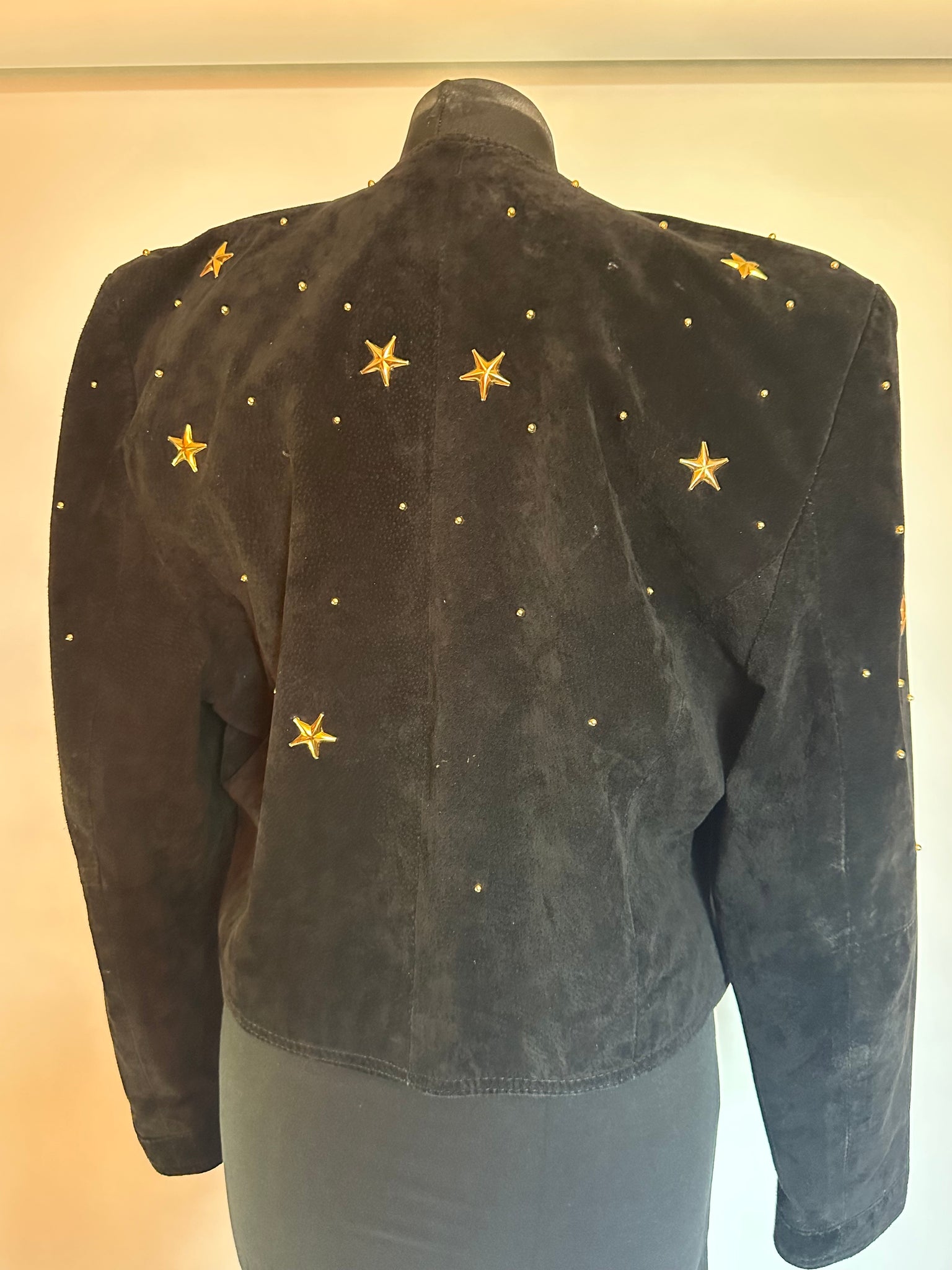 Vintage suede star studded jacket