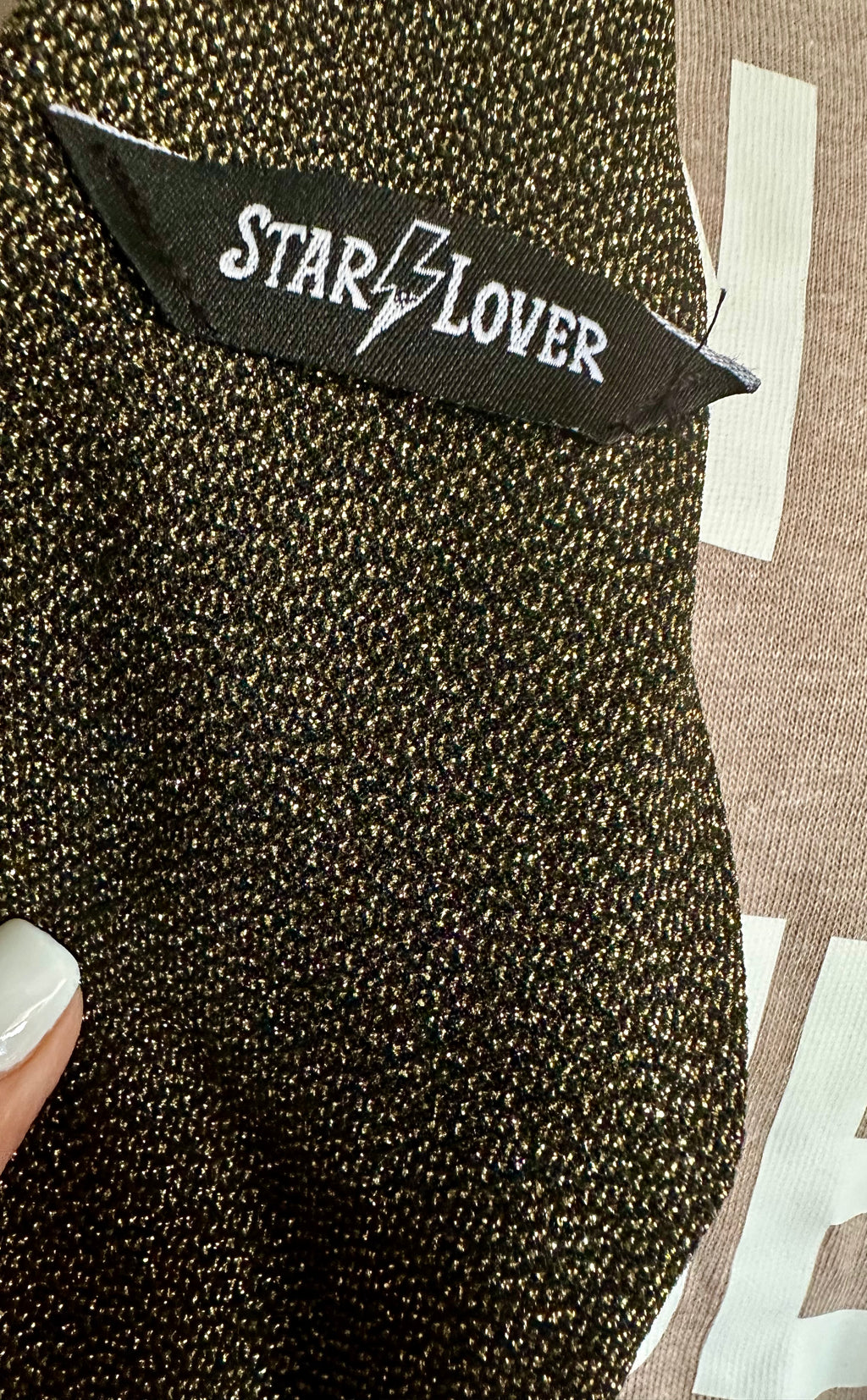 Tina Gold shimmer scarf