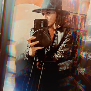 Vintage Eyelet leather jacket