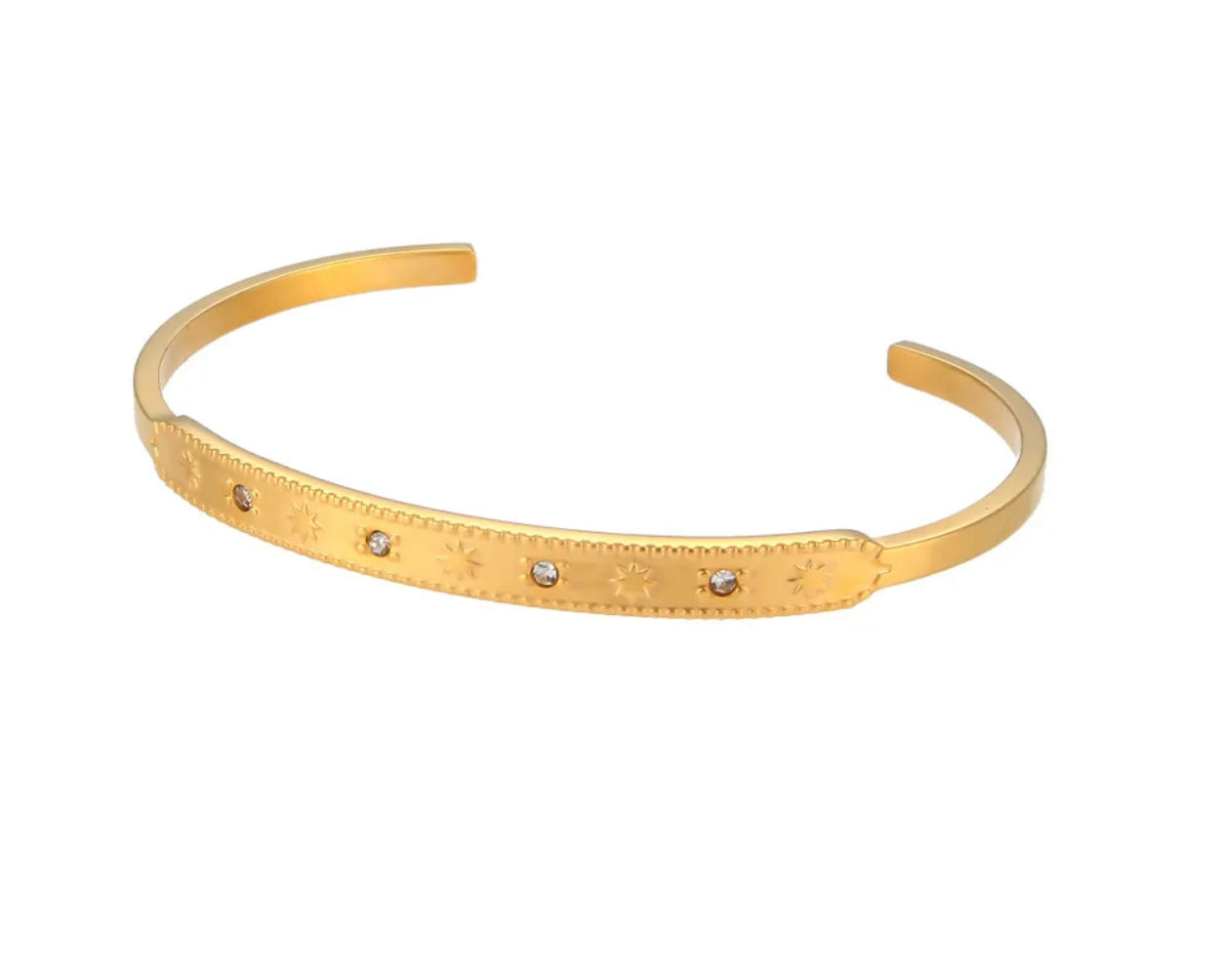 Cosmic gold torque bracelets