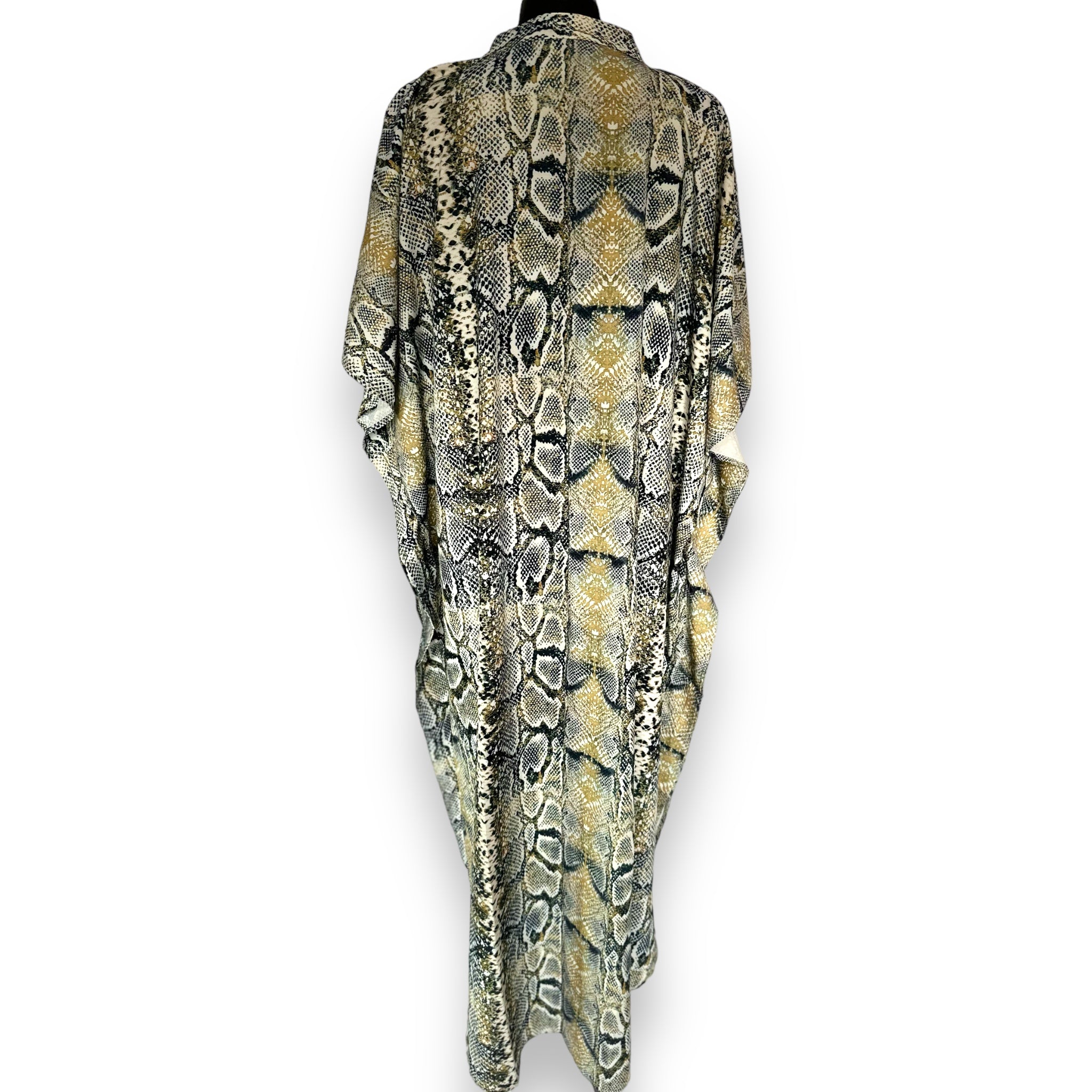 Snake print shirt dress