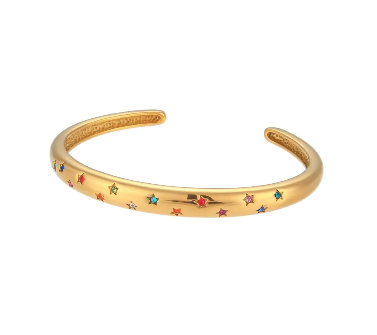 Cosmic gold torque bracelets