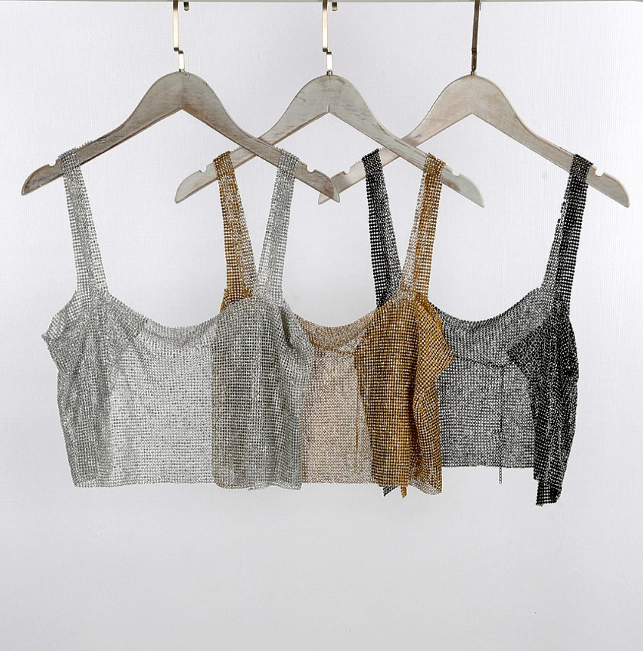 Chain mail shimmer top.