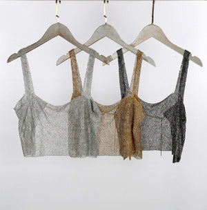 Chain mail shimmer top.