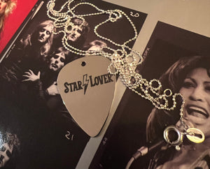 Rock 'n' Roll Guitar pick necklace.