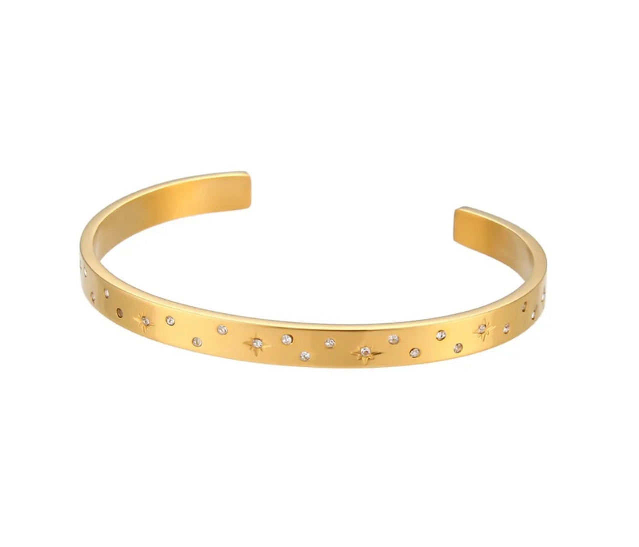 Cosmic gold torque bracelets
