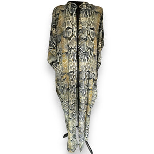 Snake print shirt dress