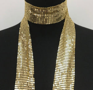 Shimmer skinny neck scarf
