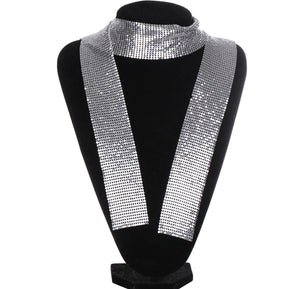Shimmer skinny neck scarf
