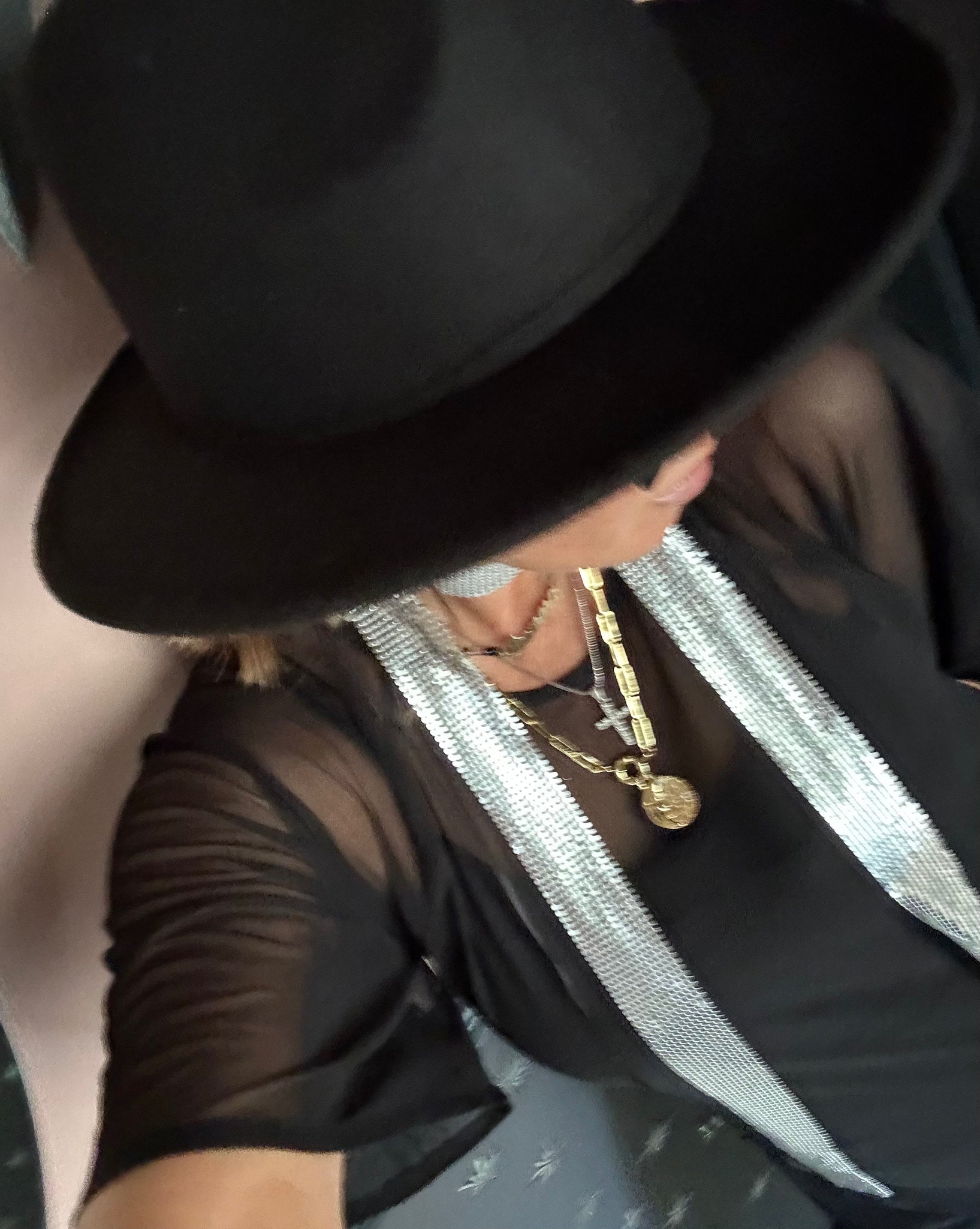 Shimmer skinny neck scarf