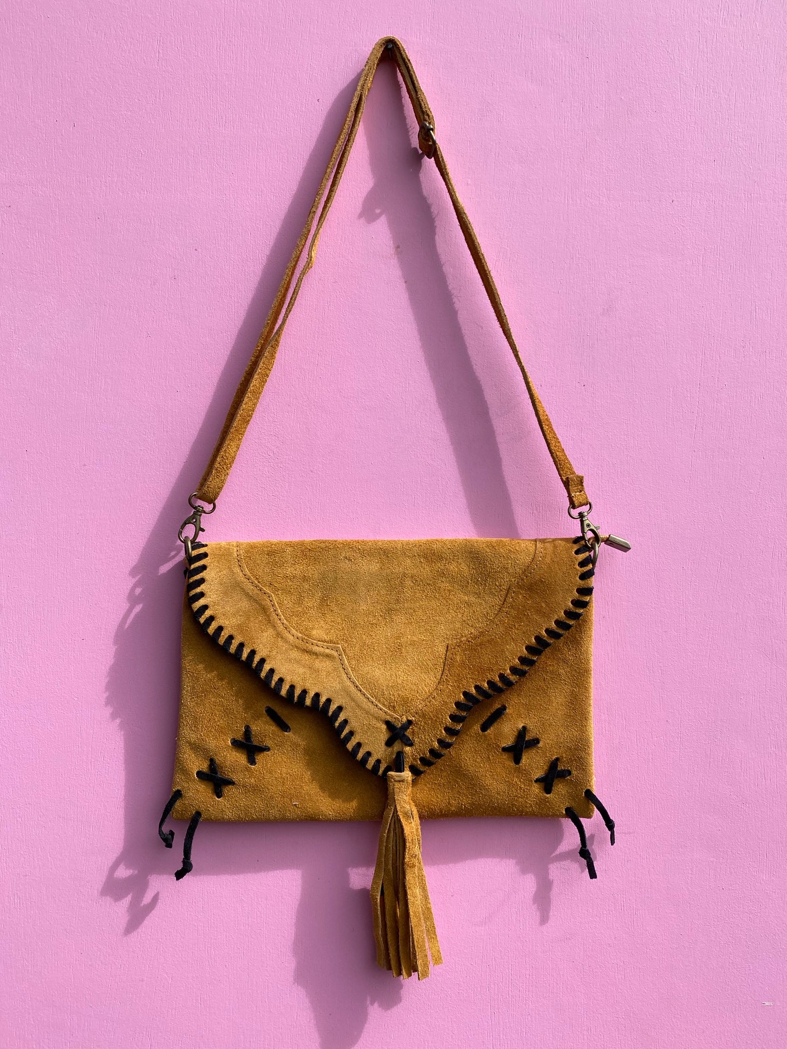 ‘Jessie’ suede tassel bag
