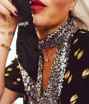 Sequin skinny Disco Scarf