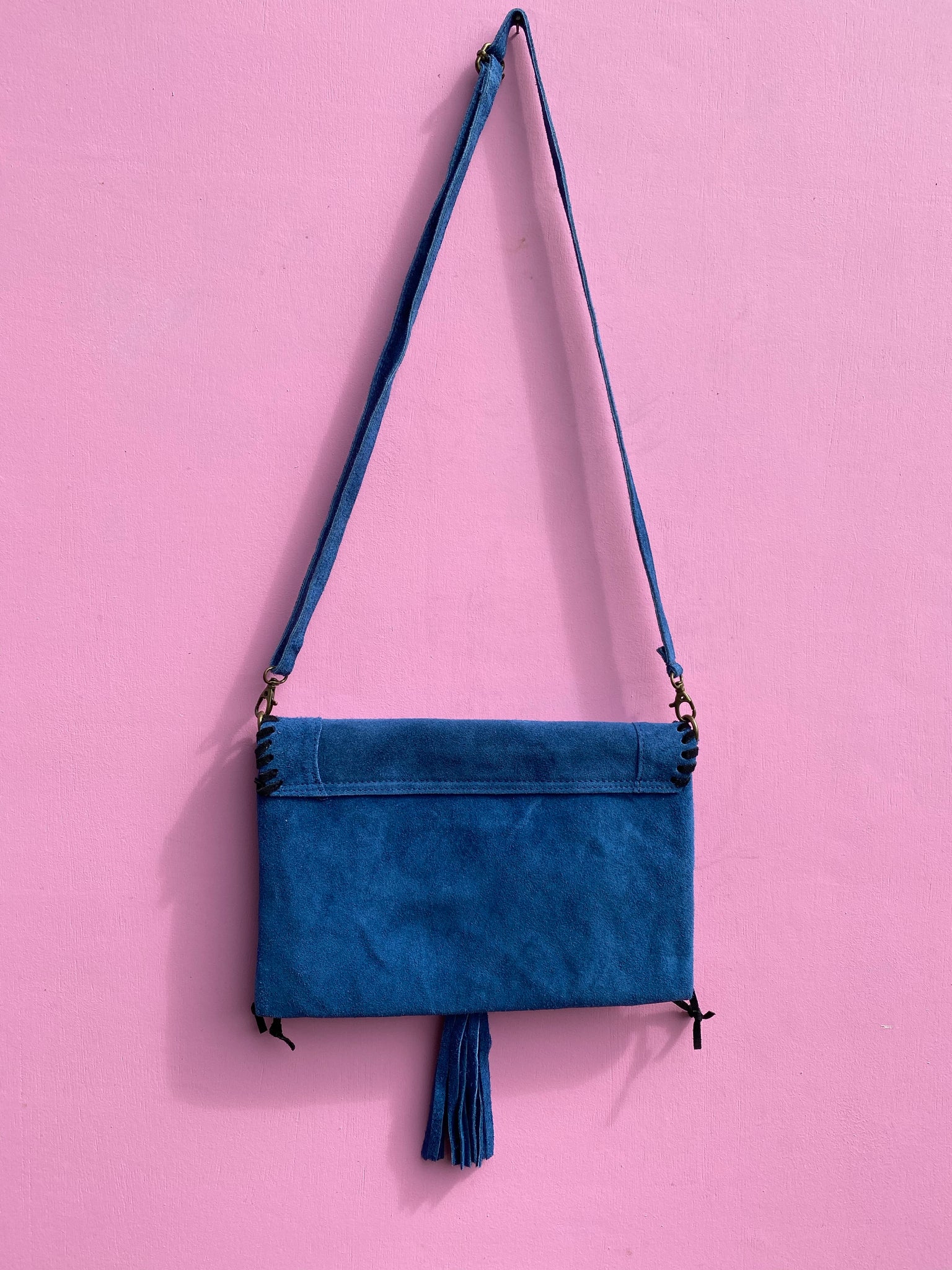 ‘Jessie’ suede tassel bag