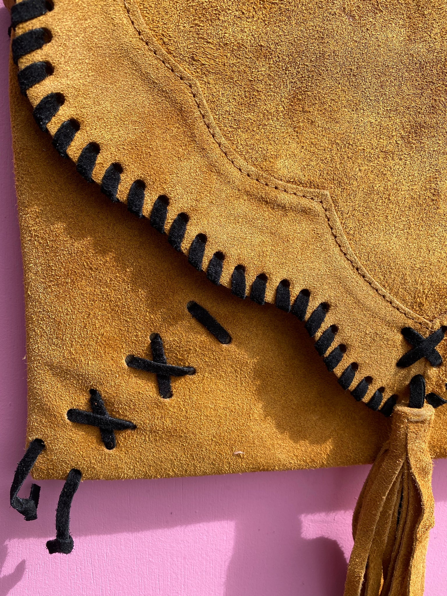 ‘Jessie’ suede tassel bag