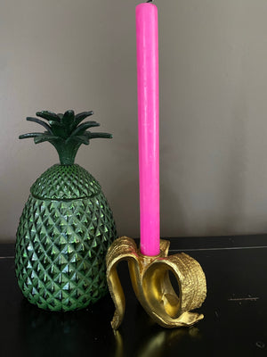 Gold banana candle holder