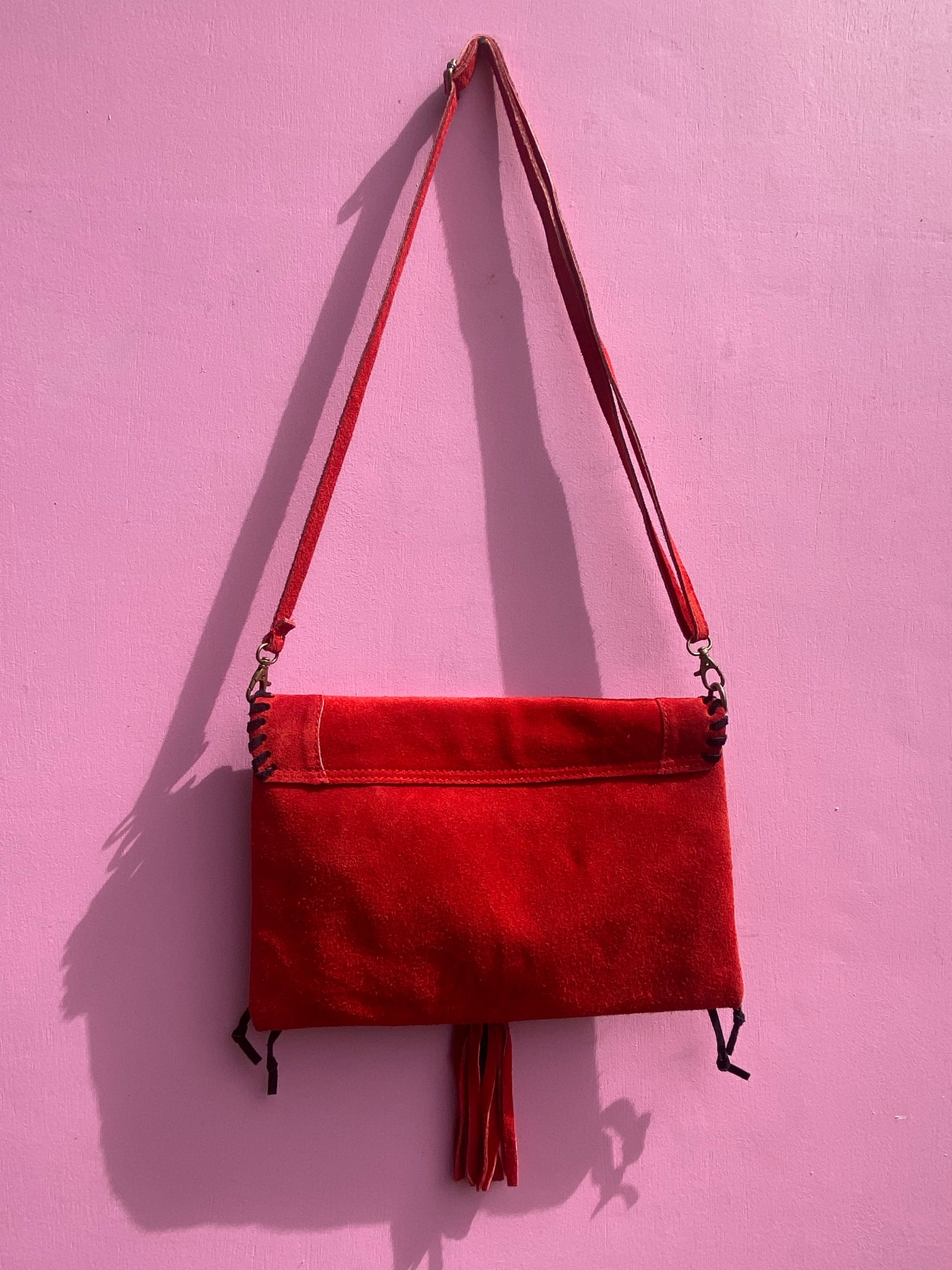 ‘Jessie’ suede tassel bag